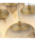 Kepler 7-lt kluster taklampa alabaster/guld 45,6 cm Eurofase Kepler 7-lt kluster taklampa alabaster/guld 45,6 cm