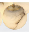 Kepler 7-lt kluster taklampa alabaster/guld 45,6 cm Eurofase Kepler 7-lt kluster taklampa alabaster/guld 45,6 cm
