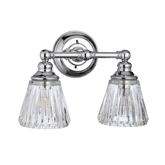 Keynes 2 Vägglampa Polerad Krom/Glas 25cm IP44 Keynes 2 Vägglampa Polerad Krom/Glas 25cm IP44