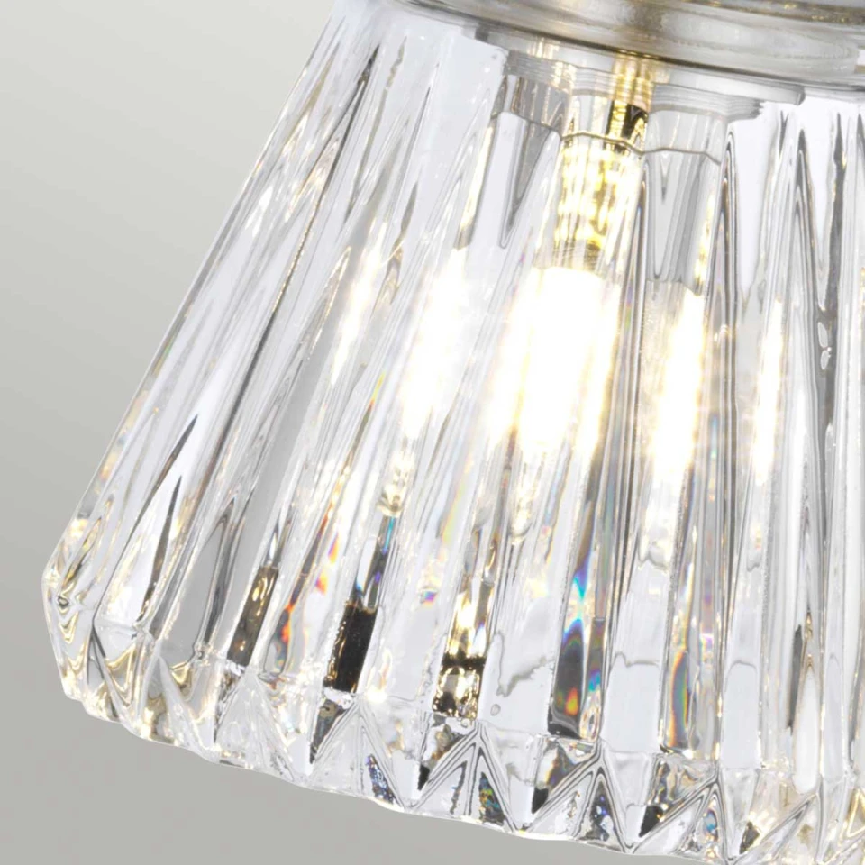 Keynes 3 Vägglampa Polerad Krom/Glas 25cm IP44