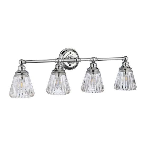 Keynes 4 Vägglampa Polerad Krom/Glas 25cm IP44 Keynes 4 Vägglampa Polerad Krom/Glas 25cm IP44