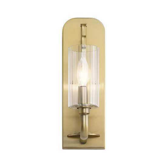 Kimrose 1-Lt Wall Light Brass/Clear 35.5cm Kimrose 1-Lt Wall Light Brass/Clear 35.5cm