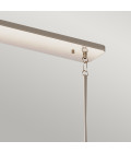 Kimrose 10-Lt Linear Chandelier Polished Nickel/Clear 113.7cm