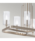 Kimrose 10-Lt Linear Chandelier Polished Nickel/Clear 113.7cm
