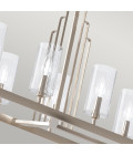 Kimrose 10-Lt Linear Chandelier Polished Nickel/Clear 113.7cm
