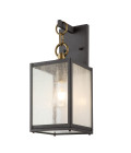 Lahden 1-Lt Medium Outdoor Wall Lantern Weathered Zinc 44cm Quintesse Lighting Lahden 1-Lt Medium Outdoor Wall Lantern Weathered Zinc 44cm