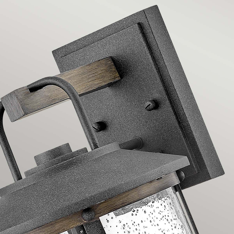 Lakehouse 1-ljus medium vägglykta för utomhusbruk åldrad zink/drivved grå 43,6 cm IP44