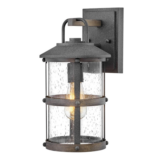 Lakehouse 1-ljus liten vägglykta utomhus åldrad zink/drivved grå 36,6 cm IP44 Lakehouse 1-ljus liten vägglykta utomhus åldrad zink/drivved grå 36,6 cm IP44