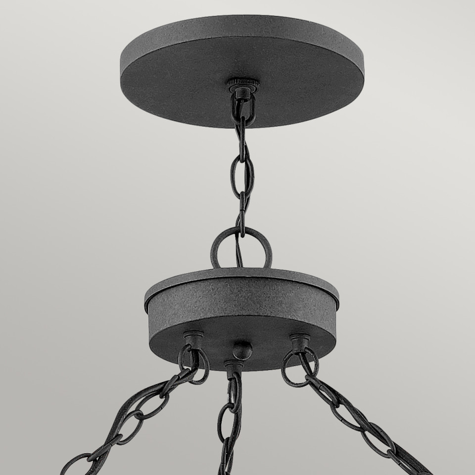 Lakehouse 6-Lt Outdoor Chandelier Aged Zinc/Driftwood Grey 94.9cm Quintesse Lighting Lakehouse 6-Lt Outdoor Chandelier Aged Zinc/Driftwood Grey 94.9cm