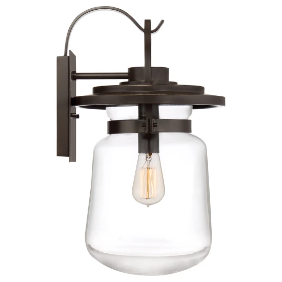 Lasalle 1-Lt Large Outdoor Wall Lamp Western Bronze/Clear 49.2cm Lasalle 1-Lt Large Outdoor Wall Lamp Western Bronze/Clear 49.2cm