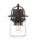 Lasalle 1-Lt Medium Outdoor Wall Lamp Western Bronze/Clear 39.3cm Quintesse Lighting Lasalle 1-Lt Medium Outdoor Wall Lamp Western Bronze/Clear 39.3cm
