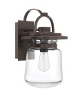Lasalle 1-Lt Medium Outdoor Wall Lamp Western Bronze/Clear 39.3cm Quintesse Lighting Lasalle 1-Lt Medium Outdoor Wall Lamp Western Bronze/Clear 39.3cm