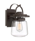 Lasalle 1-Lt Small Outdoor Wall Lamp Western Bronze/Clear 29.6cm Quintesse Lighting Lasalle 1-Lt Small Outdoor Wall Lamp Western Bronze/Clear 29.6cm
