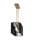 Linara 5-lt linjär ljuskrona svart/naturlig mässing 101,6cm Quintesse Linara 5-lt linjär ljuskrona svart/naturlig mässing 101,6cm