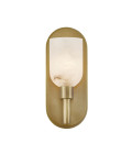 Lucian 1-ljus vägglampa mässing/alabaster 22,9 cm