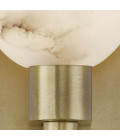 Lucian 1-ljus vägglampa mässing/alabaster 22,9 cm