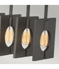 Ludlow 8-Lt Ceiling Lamp Brushed Graphite 94.4cm Quintesse Lighting Ludlow 8-Lt Ceiling Lamp Brushed Graphite 94.4cm