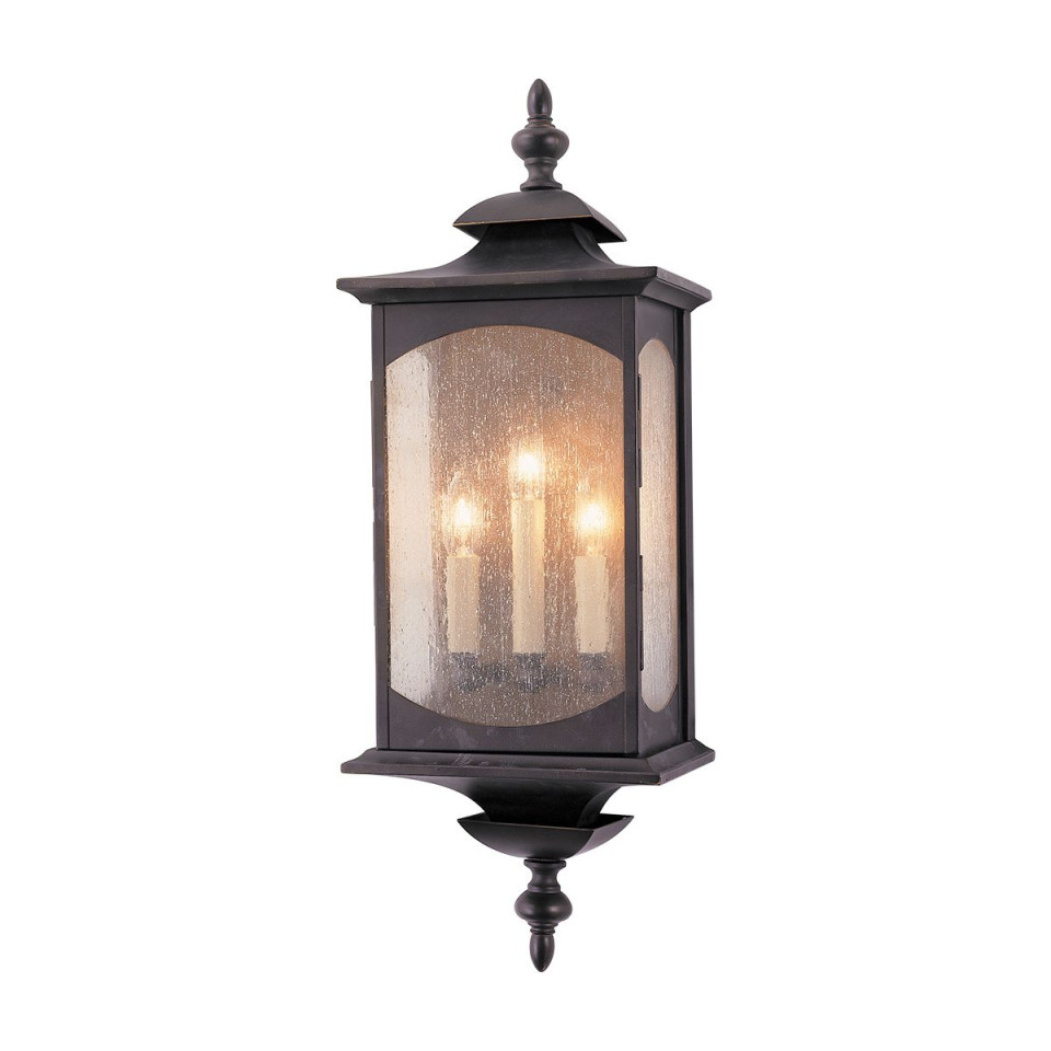 Market Square 3-ljus utomhus vägglampa oljegnuggad brons 63,8 cm IP44