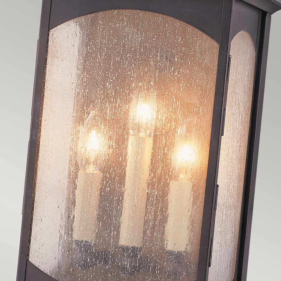 Market Square 3-ljus utomhus vägglampa oljegnuggad brons 63,8 cm IP44