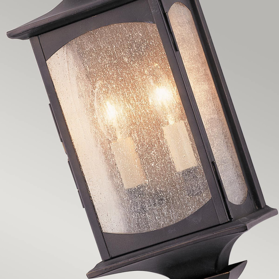 Market Square 2-ljus utomhus vägglampa oljegnuggad brons 48,3 cm IP44