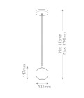 Marni  LED taklampa mässing/klar 12,1 cm Alora Marni  LED taklampa mässing/klar 12,1 cm