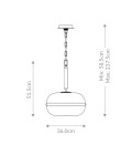 Nottingham 1-ljus taklampa antik mässing/bärnsten 36 cm Eurofase Nottingham 1-ljus taklampa antik mässing/bärnsten 36 cm