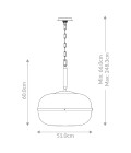 Nottingham 3-ljus taklampa antik mässing/bärnsten 51 cm Eurofase Nottingham 3-ljus taklampa antik mässing/bärnsten 51 cm