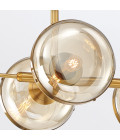 Nottingham 6-lt linear ceiling light antique brass/amber 110.5 cm Eurofase Nottingham 6-lt linear ceiling light antique brass/amber 110.5 cm