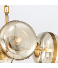 Nottingham 6-lt linear ceiling light antique brass/amber 110.5 cm Eurofase Nottingham 6-lt linear ceiling light antique brass/amber 110.5 cm