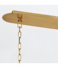 Nottingham 6-lt linear ceiling light antique brass/amber 110.5 cm Eurofase Nottingham 6-lt linear ceiling light antique brass/amber 110.5 cm