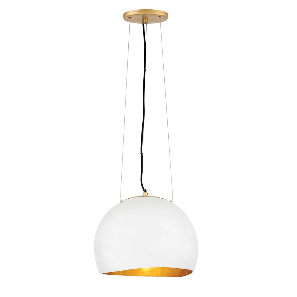 Nula 1-lt taklampa skal vit/luxe guld 35.6cm