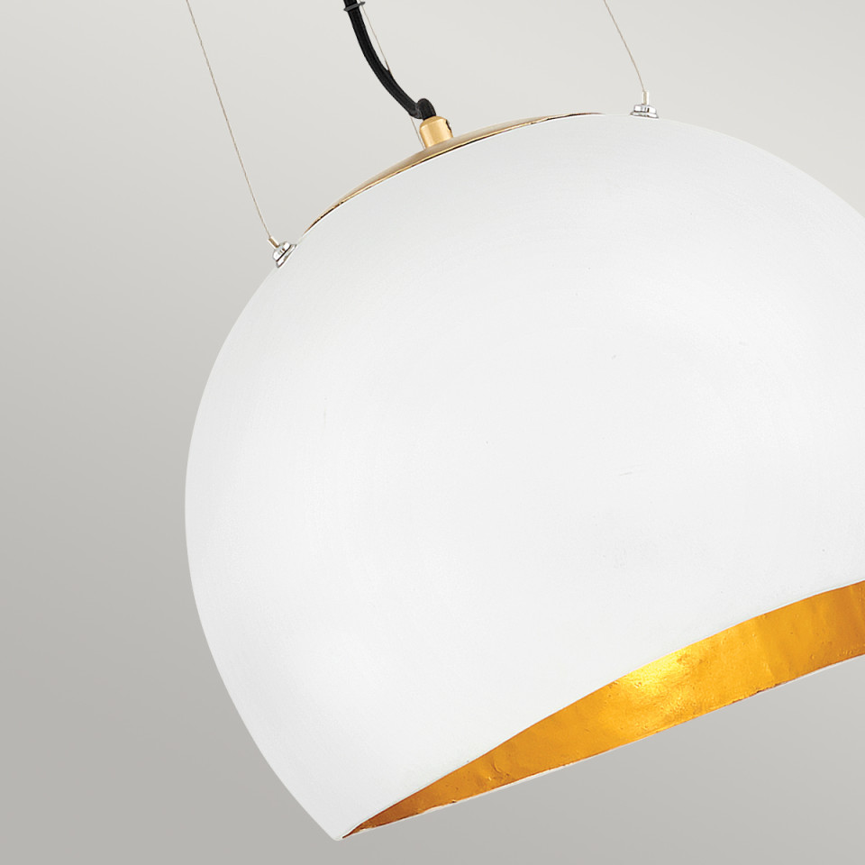 Nula 1-lt taklampa skal vit/luxe guld 35.6cm