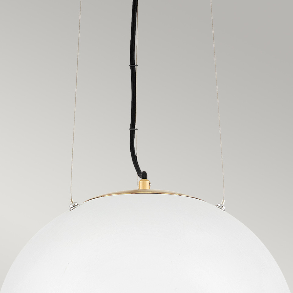 Nula 1-lt taklampa skal vit/luxe guld 35.6cm