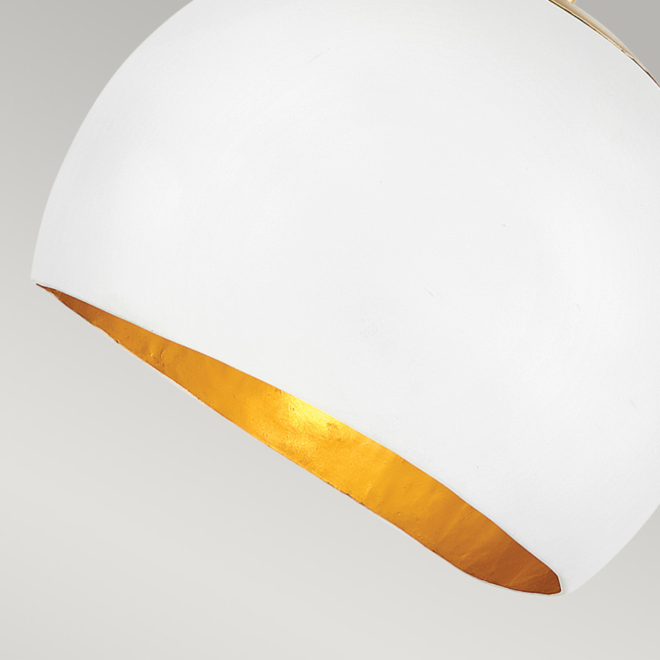 Nula 1-lt taklampa skal vit/luxe guld 35.6cm