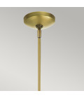 Nye 6-Lt Chandelier Brass/Clear 71.1cm Quintesse Lighting Nye 6-Lt Chandelier Brass/Clear 71.1cm