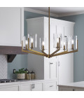 Nye 6-Lt Chandelier Classic Pewter/Clear 71.1cm Quintesse Lighting Nye 6-Lt Chandelier Classic Pewter/Clear 71.1cm