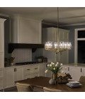 Nye 6-Lt Chandelier Classic Pewter/Clear 71.1cm Quintesse Lighting Nye 6-Lt Chandelier Classic Pewter/Clear 71.1cm