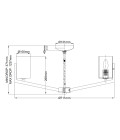 Nye 6-Lt Chandelier Classic Pewter/Clear 71.1cm Quintesse Lighting Nye 6-Lt Chandelier Classic Pewter/Clear 71.1cm