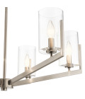 Nye 6-Lt Chandelier Classic Pewter/Clear 71.1cm Quintesse Lighting Nye 6-Lt Chandelier Classic Pewter/Clear 71.1cm