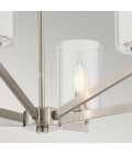 Nye 6-Lt Chandelier Classic Pewter/Clear 71.1cm Quintesse Lighting Nye 6-Lt Chandelier Classic Pewter/Clear 71.1cm