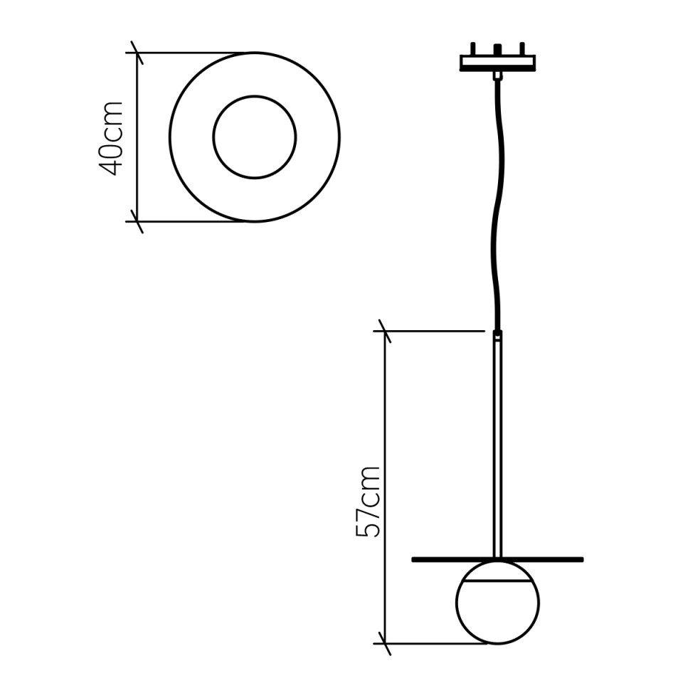 Orbit taklampa teak faner 40 cm Accord Lighting Orbit taklampa teak faner 40 cm