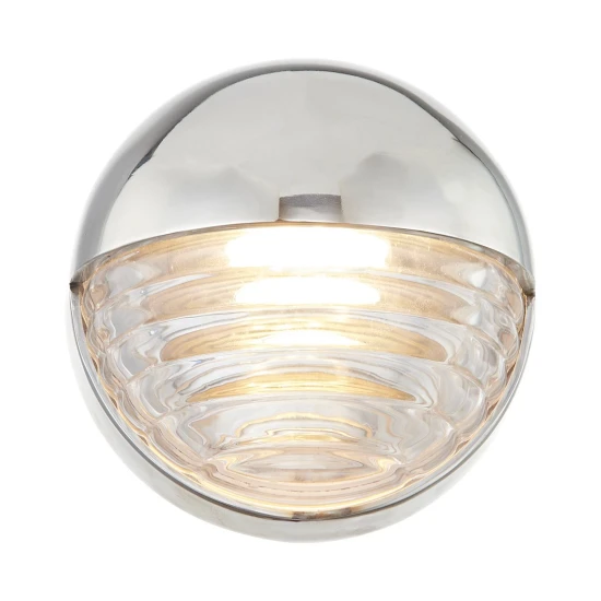 Palais LED vägglampa polerad nickel/klar 14,2 cm
