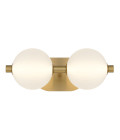 Palmas 2-ljus vägglampa guld 39 cm