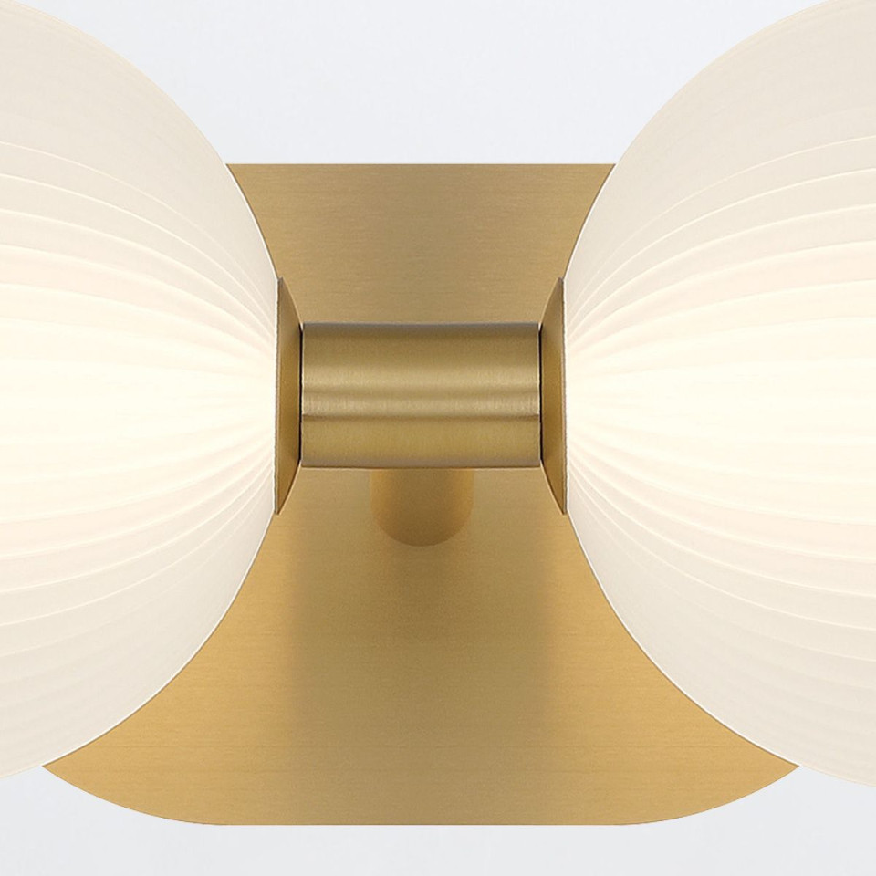Palmas 2-ljus vägglampa guld 39 cm
