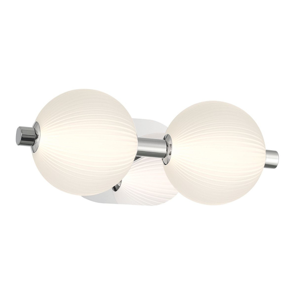 Palmas 2-ljus vägglampa polerad nickel 39 cm