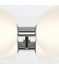 Palmas 2-ljus vägglampa polerad nickel 39 cm