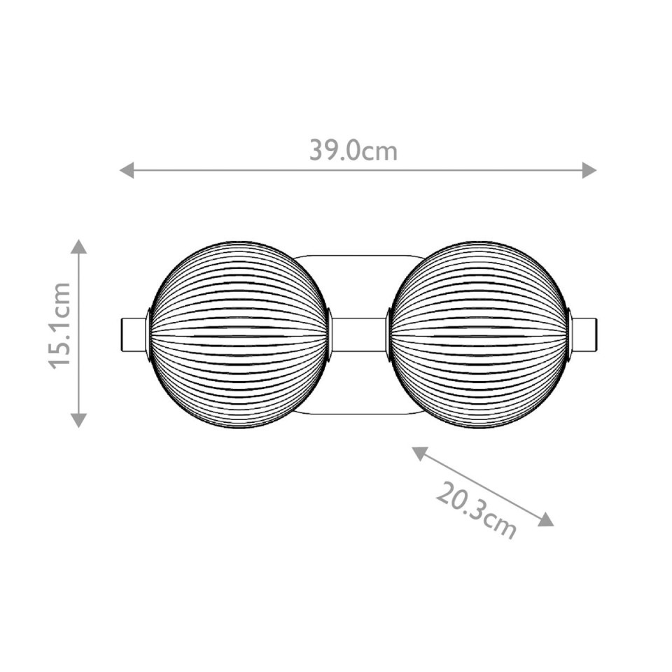 Palmas 2-ljus vägglampa polerad nickel 39 cm