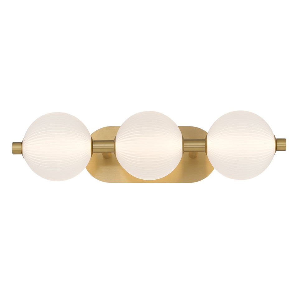 Palmas 3-ljus vägglampa guld 58,7 cm