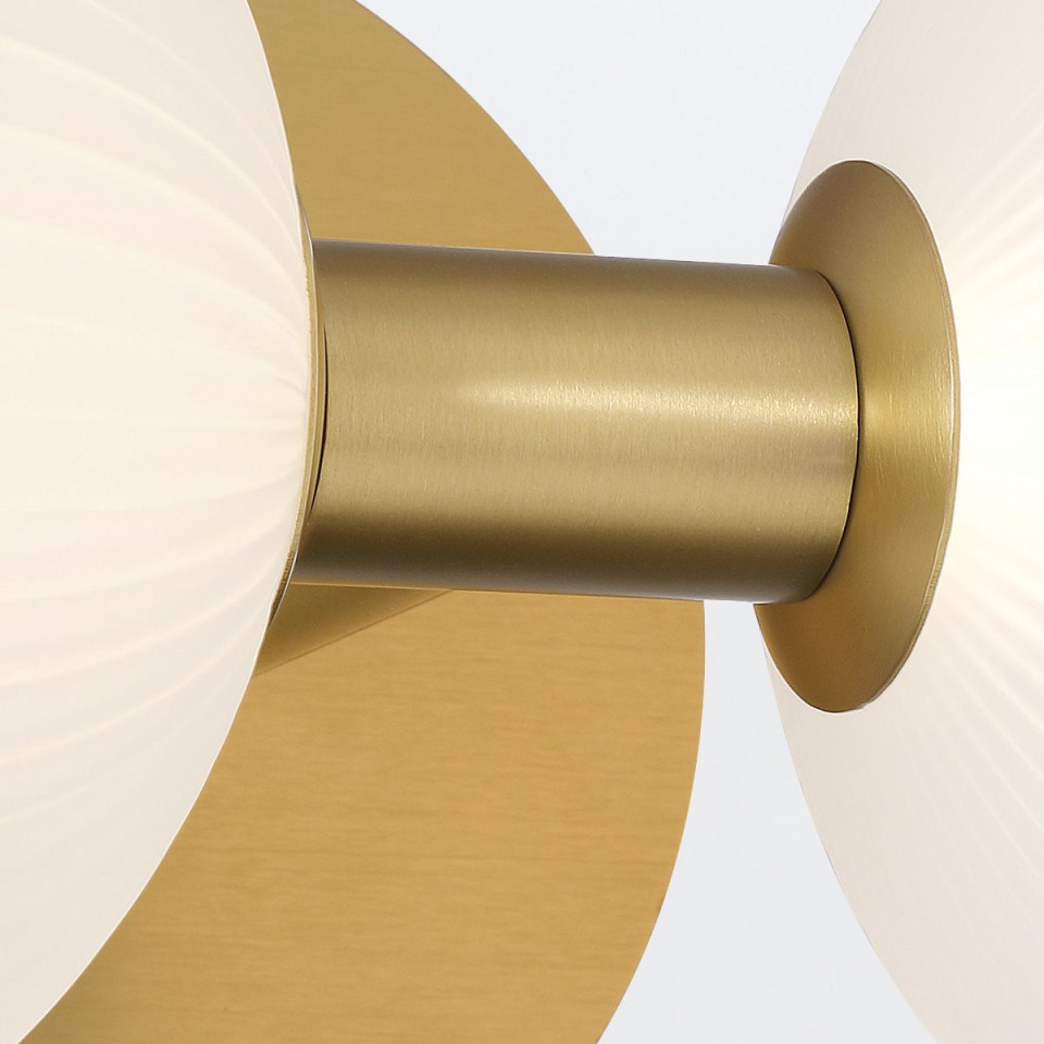 Palmas 3-ljus vägglampa guld 58,7 cm
