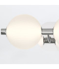 Palmas 3-ljus vägglampa polerad nickel 58,7 cm